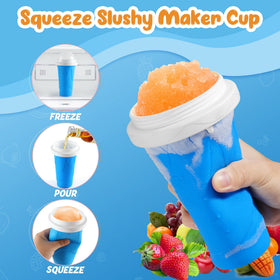 RELPOM Slushie Cup squish action turns liquid into icy texture