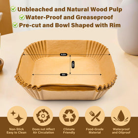 ReLuien 8-inch liners unfolded in a tray for easy use.