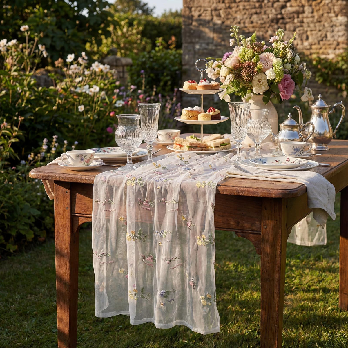 Remagr long table runner extends about 3 meters for banquet tables
