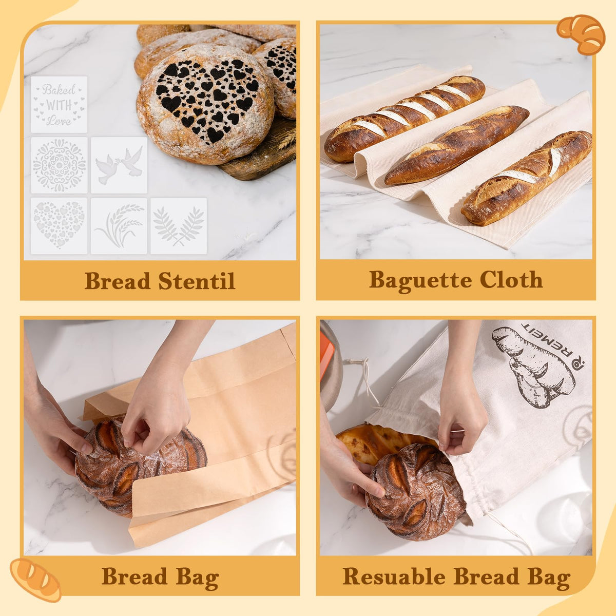 REMEIT 9-round Banneton Basket emphasizes even fermentation and rustic patterns.