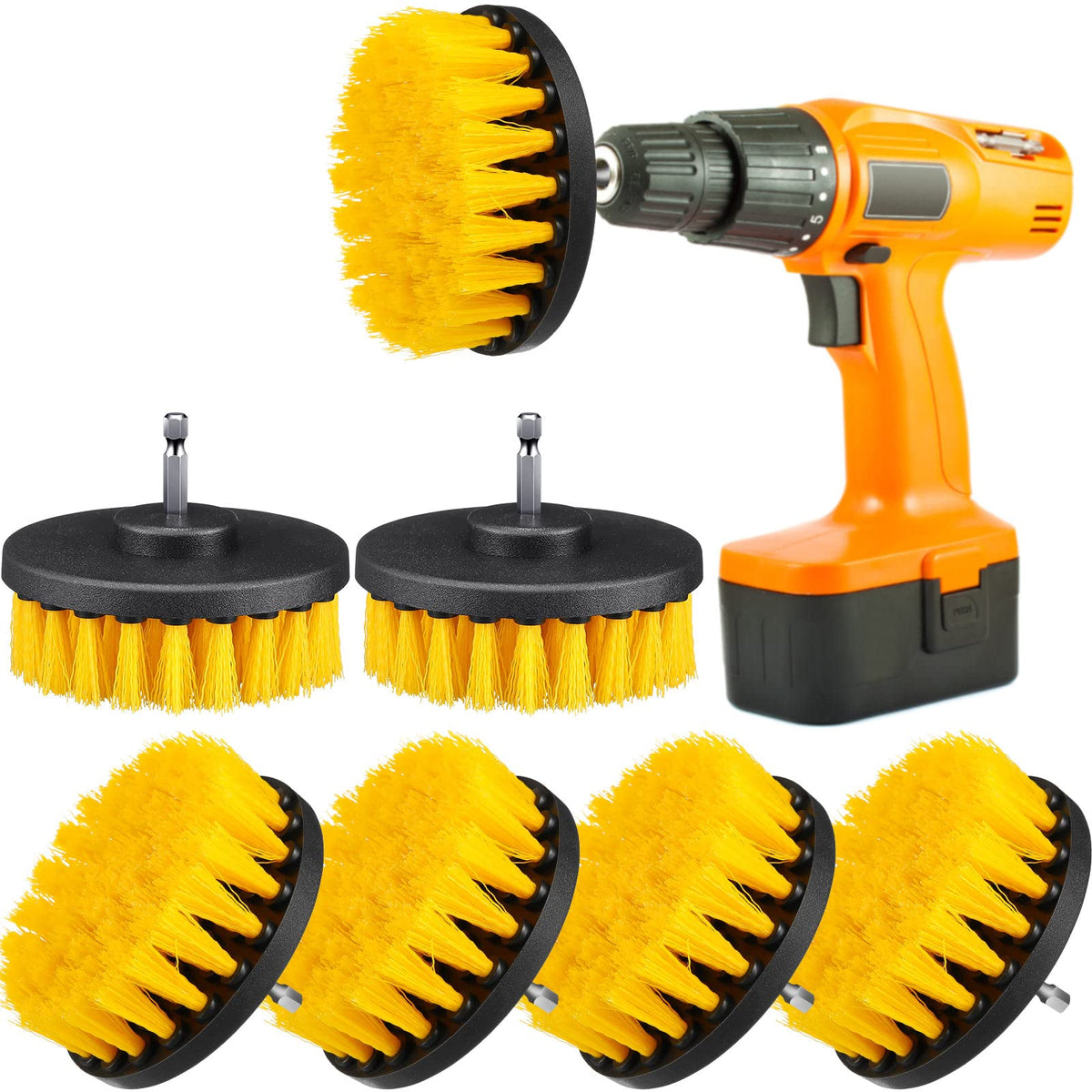 Remerry drill brush attachment pack for versatile cleaning tasks