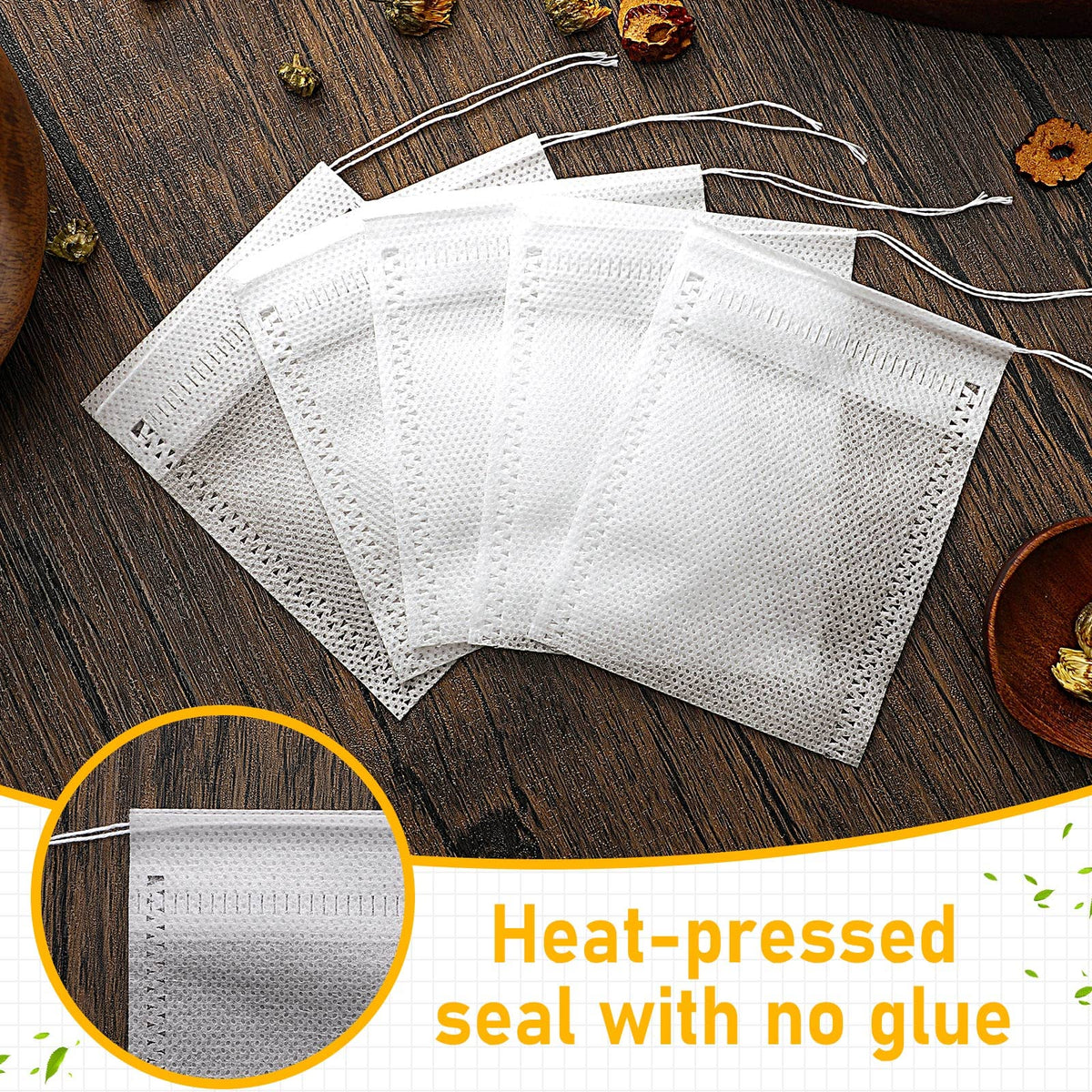 Remerry mesh tea bags provide easy infusions for tea, coffee, or herbs