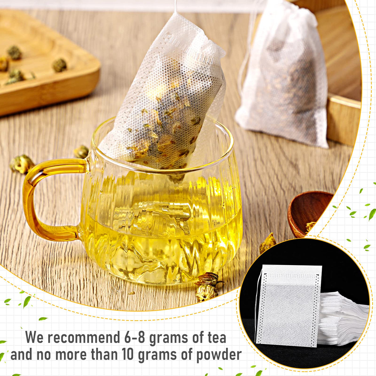Remerry tea bags with fine mesh for flavorful infusions