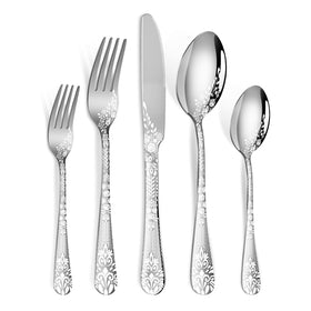 Remoxye 40-piece silverware set with 8 knives for everyday meals.