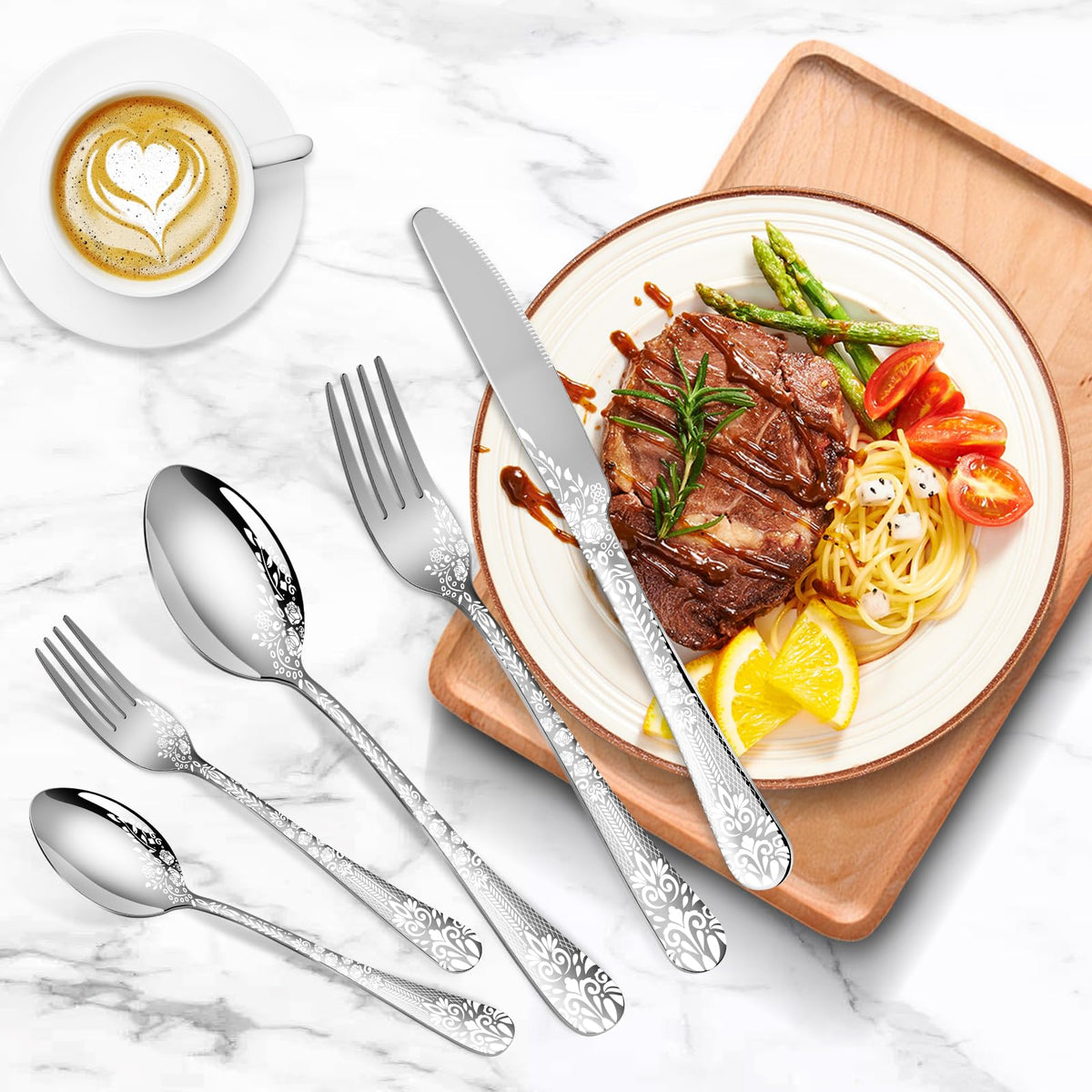 Remoxye flower-design silverware adds refined touch to gatherings.