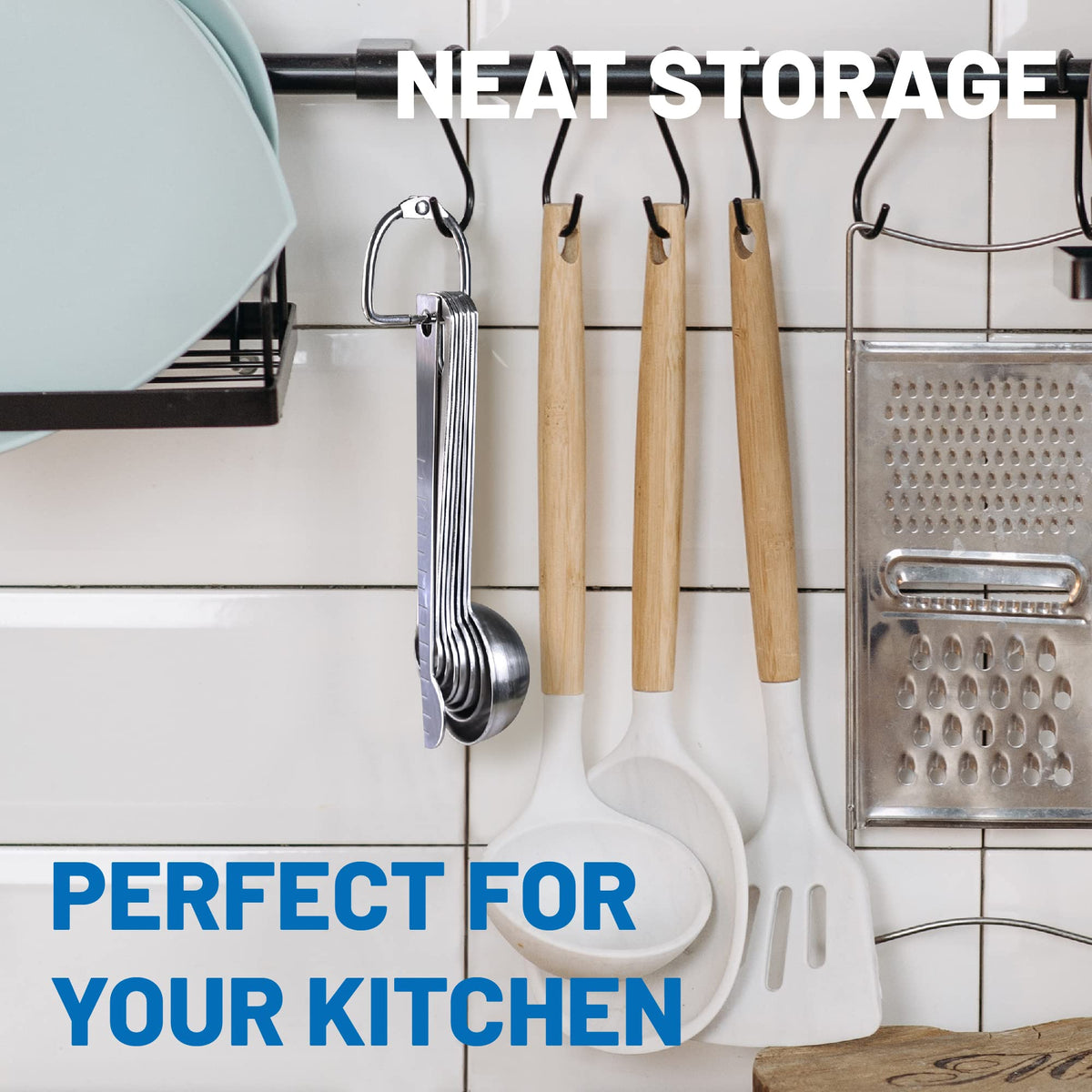 Rena Chris satin stainless steel finish resists rust and staining.