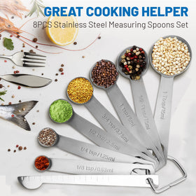 Rena Chris measuring spoons in a jar demonstrate compact round-head design that saves space.