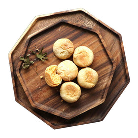 Renawe acacia 10-inch round tray for elegant charcuterie and fruit