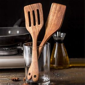 Renawe acacia wood utensils, non-toxic and durable.