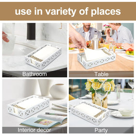 Renawe disposable hand towel holder adds stylish storage for disposable towels at parties or picnics.