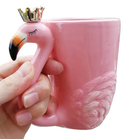 Renawe flamingo neck handle mug with unique grab appeal