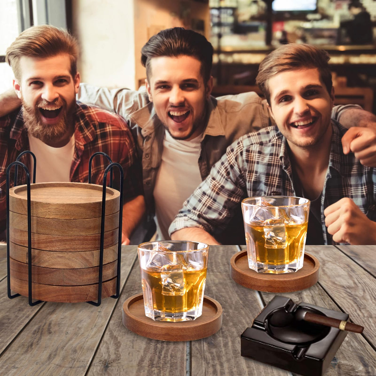 Renawe gift-ready coaster set suitable for housewarming or holidays.
