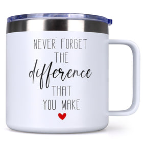 Renawe thank-you mug 14oz insulated keeps beverages hot or cold for coworkers