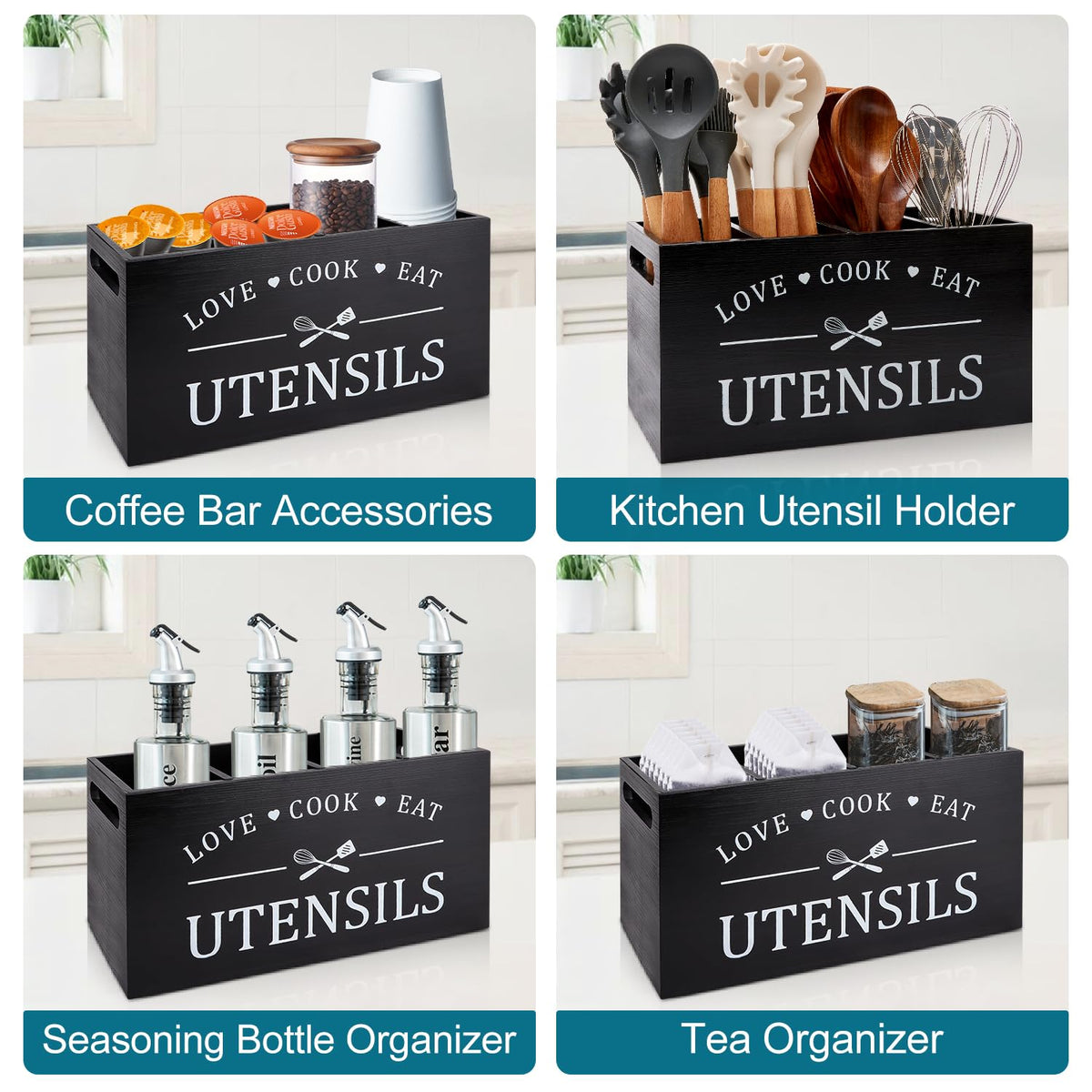 Renawe countertop storage for oil bottles and coffee accessories
