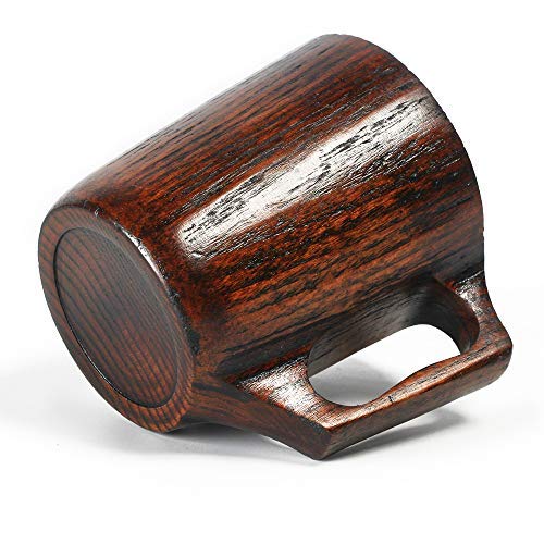 Renawe vintage-look wooden mug for cozy tea or beer.