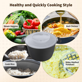 ReneeChef BPA-free dishwasher-safe steamer bowl for easy cleaning.