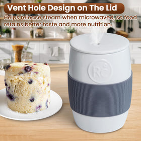ReneeChef egg cooker silicone sleeve aids safe handling.