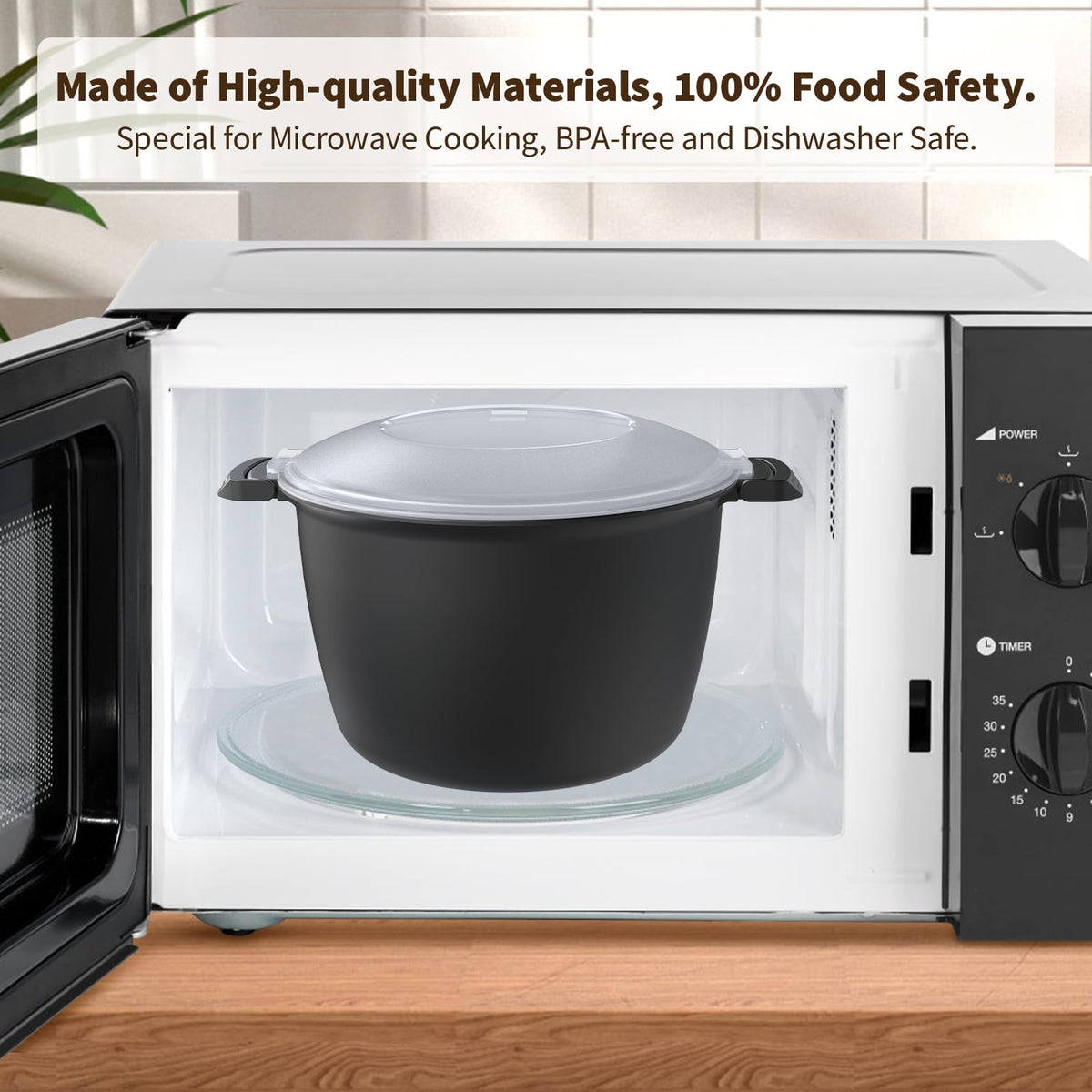 ReneeChef large capacity 3qt microwave cookware for family meals.
