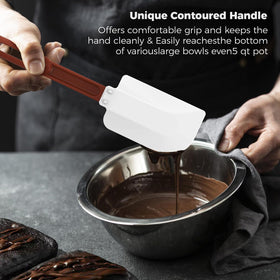 ReneeChef nonstick-friendly spatula glides over cookware without scratching.