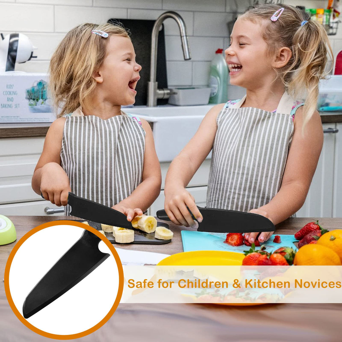 ReneeChef nylon knife is dishwasher-safe for easy cleanup.