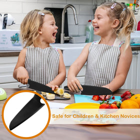 ReneeChef nylon knife is dishwasher-safe for easy cleanup.