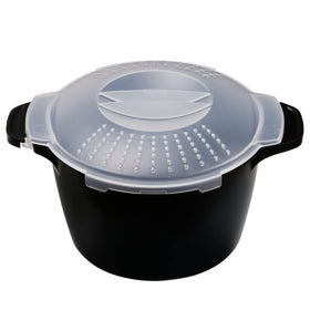ReneeChef professional microwave steamer locked lid prevents spills for safe cooking