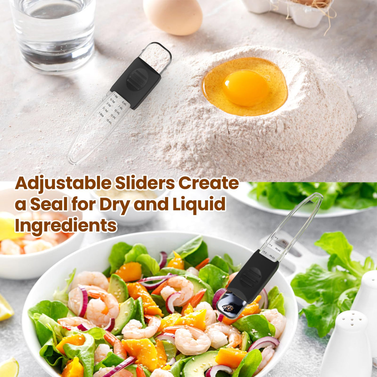 ReneeChef spoons feature a hanging hole for organized kitchen storage
