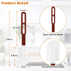 ReneeChef 10-inch spatula length for safe handling near hot cookware