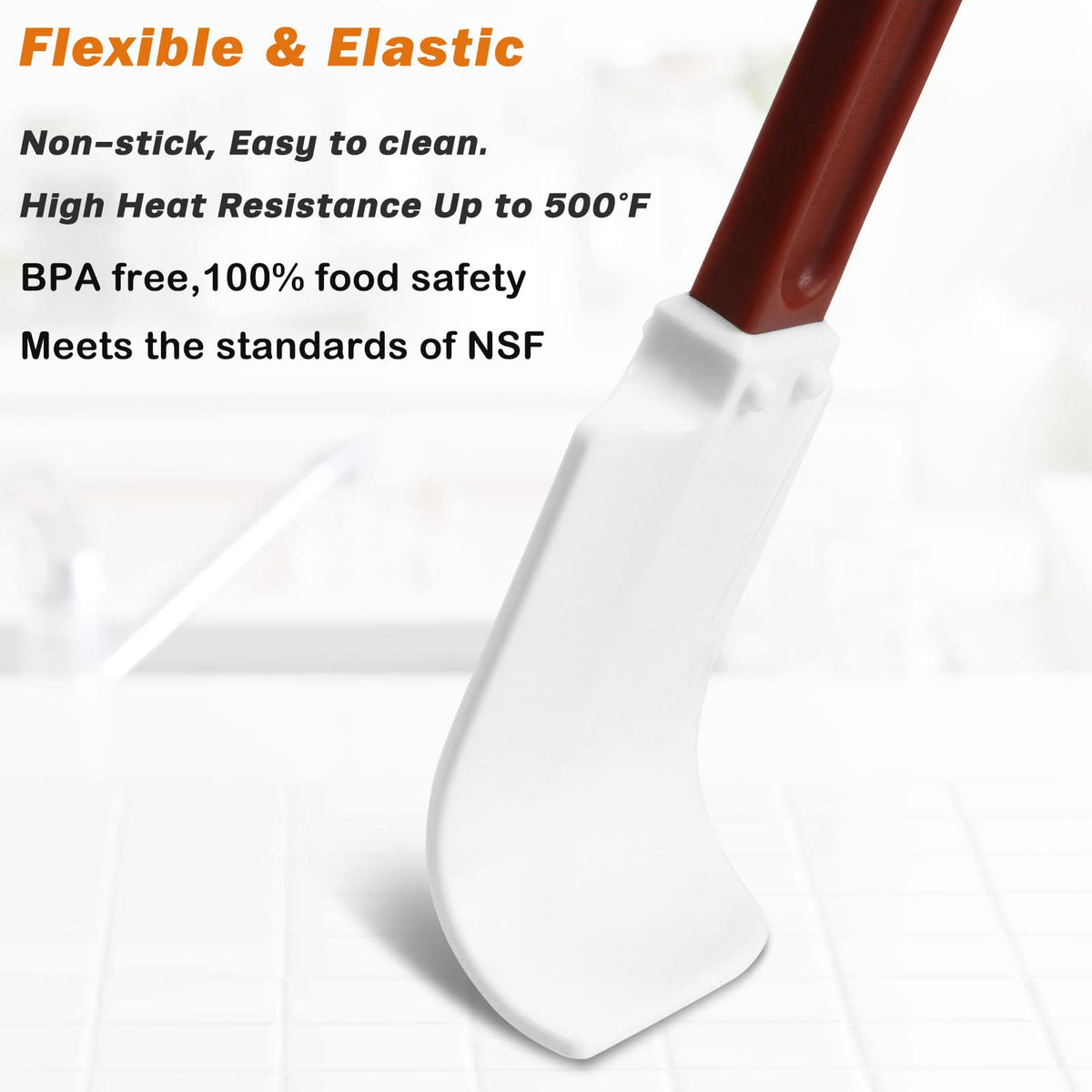 ReneeChef spatula nylon handle design offering a comfortable grip