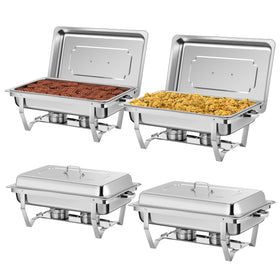Rengue 9.5qt chafing dishes frame provides sturdy support for easy buffet setup.