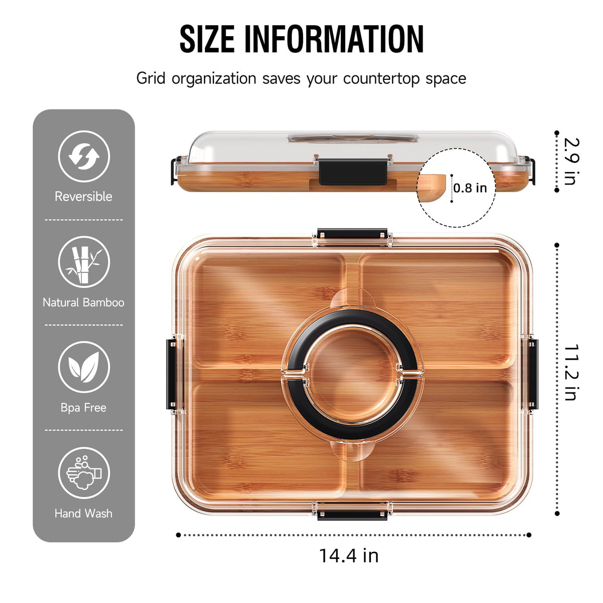 Renmxj clear-lid board shown from the side, showcasing secure latches and portable handle