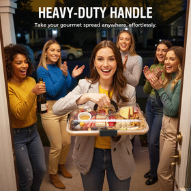 Renmxj charcuterie board fridge-safe design preserves freshness during prep