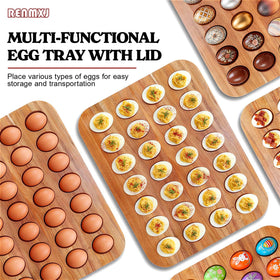 Renmxj gift ready egg platter for holidays and special occasions