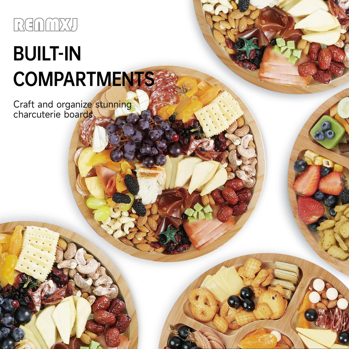 Renmxj picnic-ready charcuterie board for on-the-go entertaining.