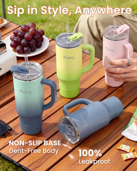 Renoj green gradient finish adds vibrant style to daily routines.