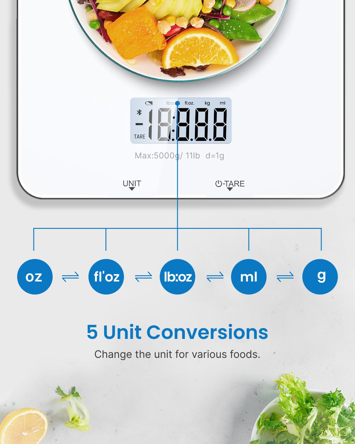 Coffee timer mode of RENPHO scale assists beans-to-water ratio accuracy.