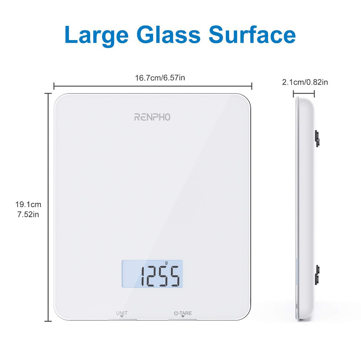 RENPHO compact scale fits in a drawer for travel and storage.