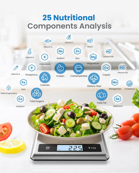 RENPHO scale with nutrition database app for easy calorie tracking.