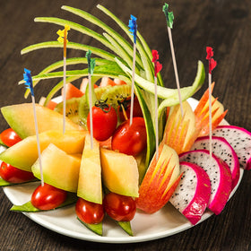Assorted color toothpicks add festive flair to sandwiches and appetizers.