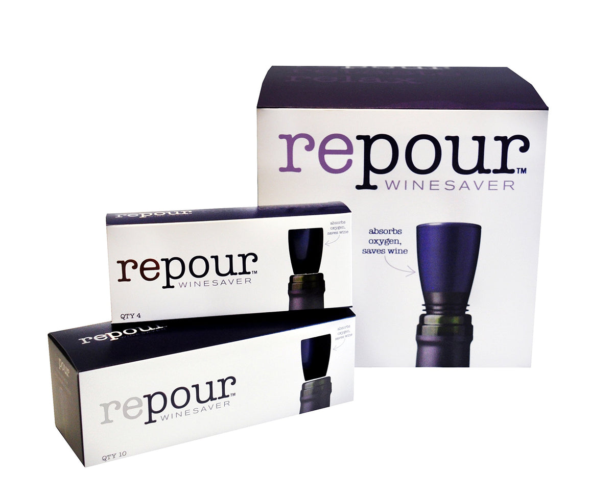 Repour works with red, white, and rosé wines for variety