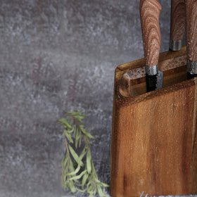 Resafy knife display stand on countertop for visible blade organization