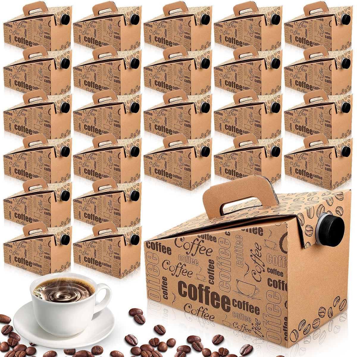 Resholder 10-pack disposable coffee dispensers with 96 oz capacity for events.
