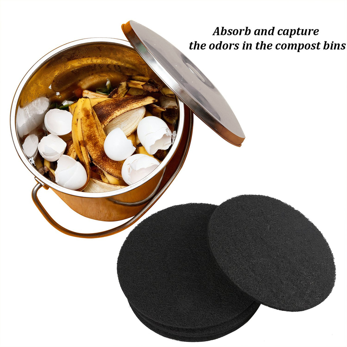 Resinta filter shapes can be trimmed to fit different lids.