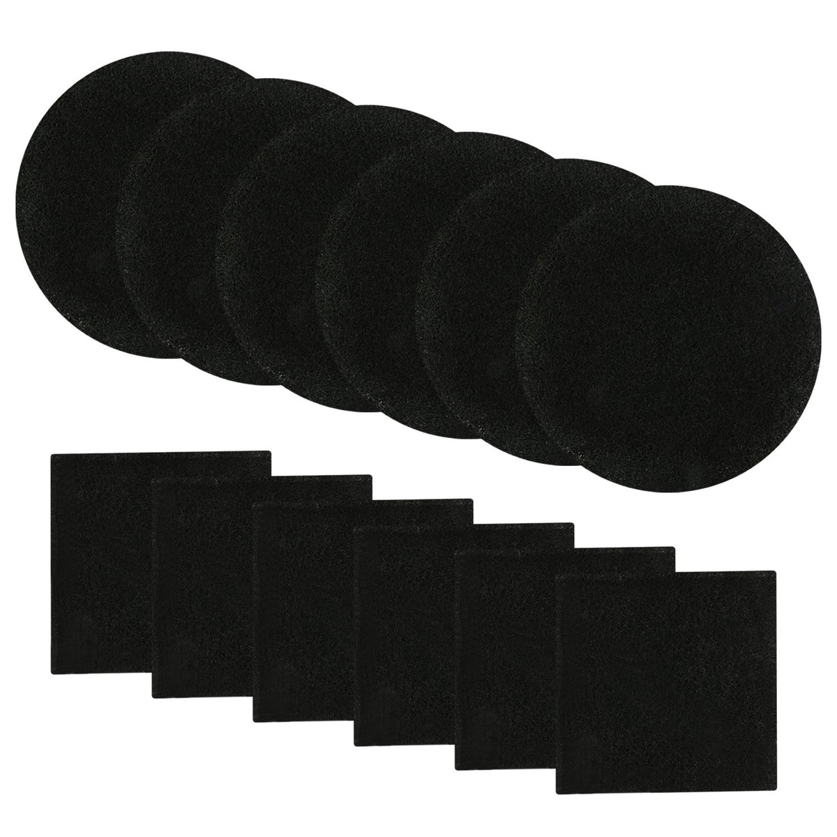 Resinta round filter absorbs kitchen odors in a compost bin.