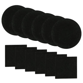 Resinta round filter absorbs kitchen odors in a compost bin.