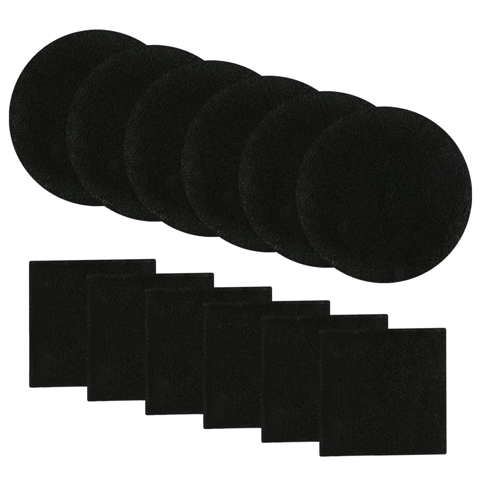Resinta round filter absorbs kitchen odors in a compost bin.