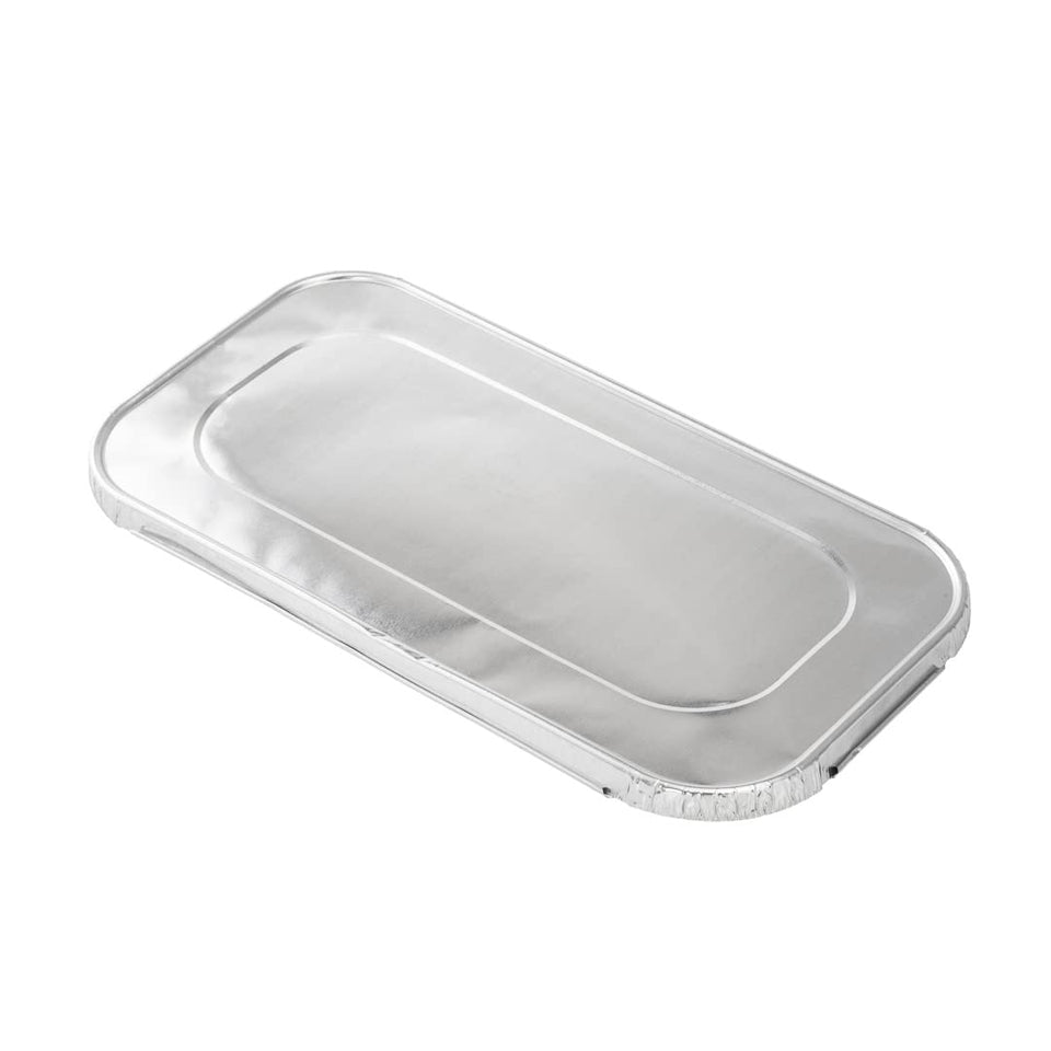 Restaurantware aluminum pan cover from a 25-count pack for stable transport