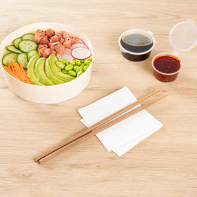 Restaurantware Bambuddha box contains 100 chopsticks for kitchens.