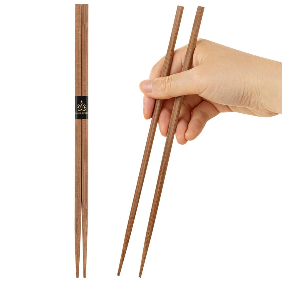 Restaurantware Bambuddha to-go chopsticks with paper band, clean delivery-ready cutlery.