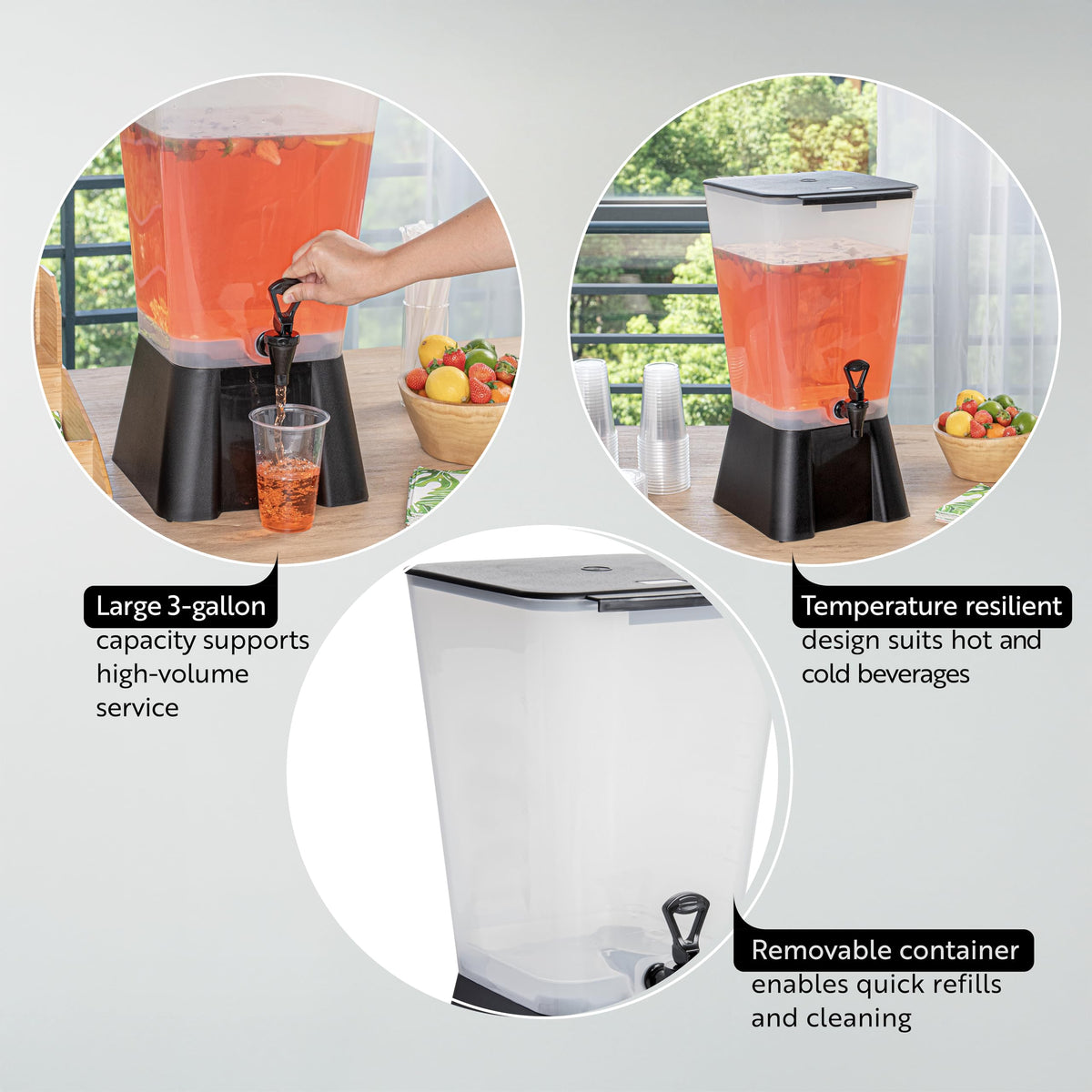 Restaurantware Bev Tek decals identify beverages at a glance for efficient service.